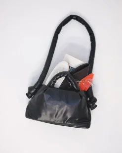 Sac noir en cuir végétal Mini Ona