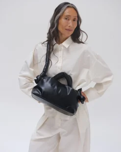Sac noir en cuir végétal Mini Ona
