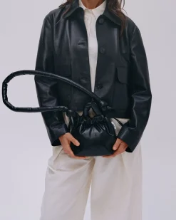 Sac noir en cuir végétal Micro Ona