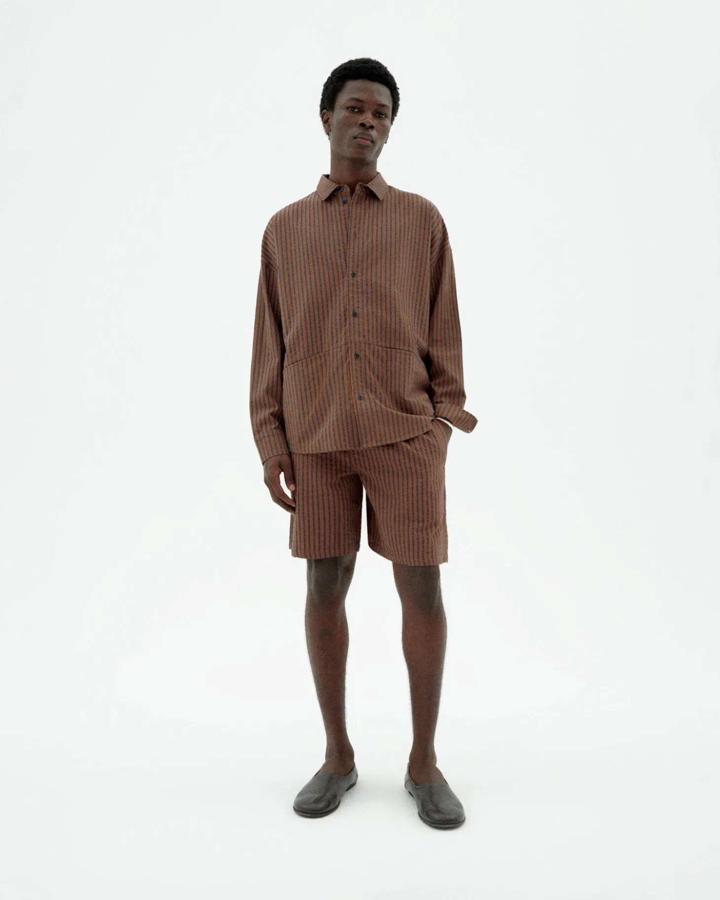 Short marron à rayures Henry