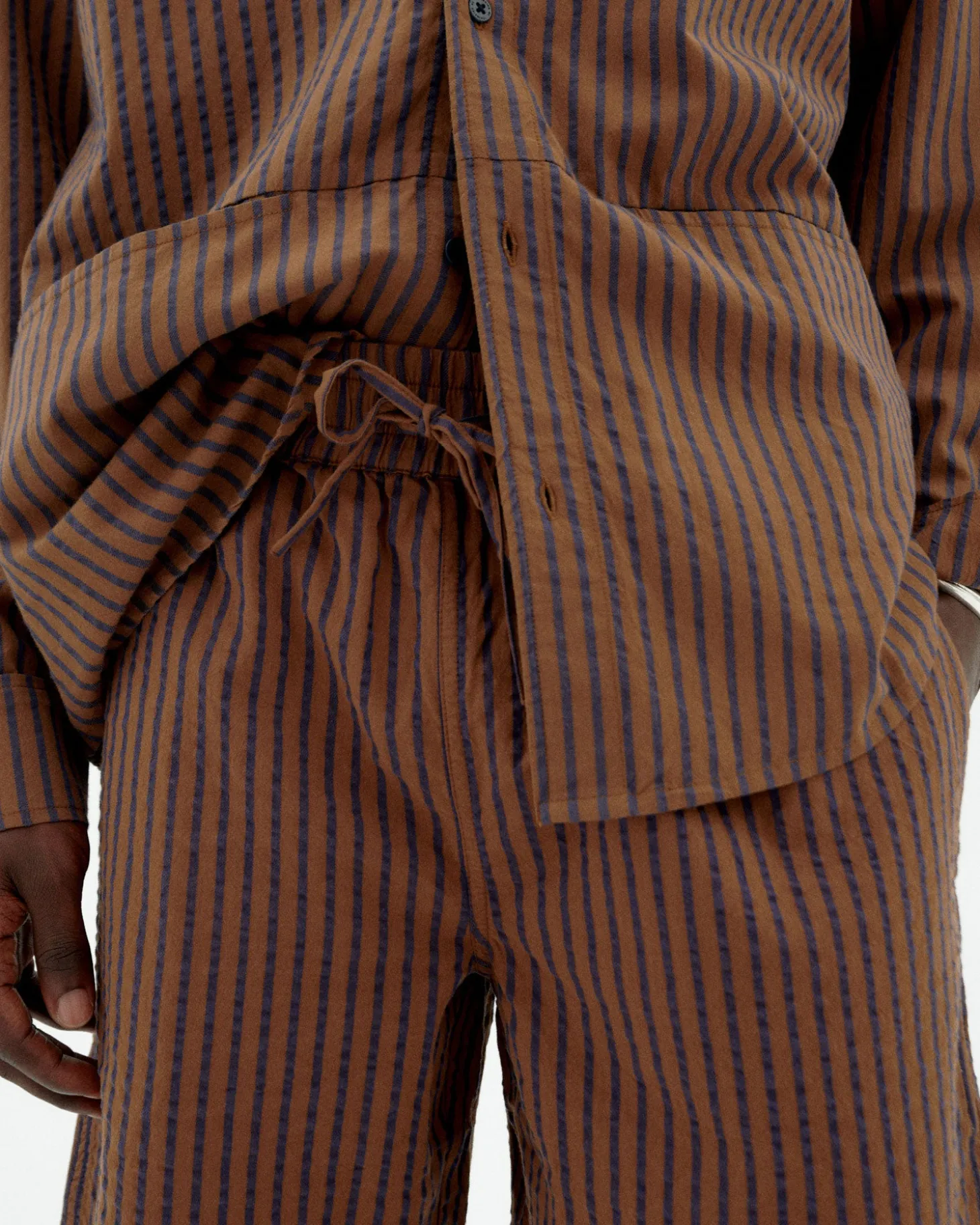 Short marron à rayures Henry