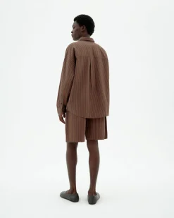 Short marron à rayures Henry