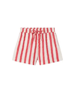 Short seersucker à rayures Geranio