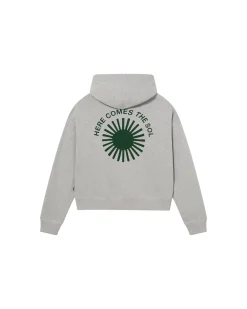 Sweat À Capuche Valeria soleil vert au dos