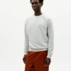 Sweat gris soleil bleu au dos