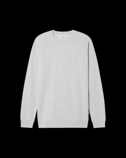 Sweat gris soleil bleu au dos