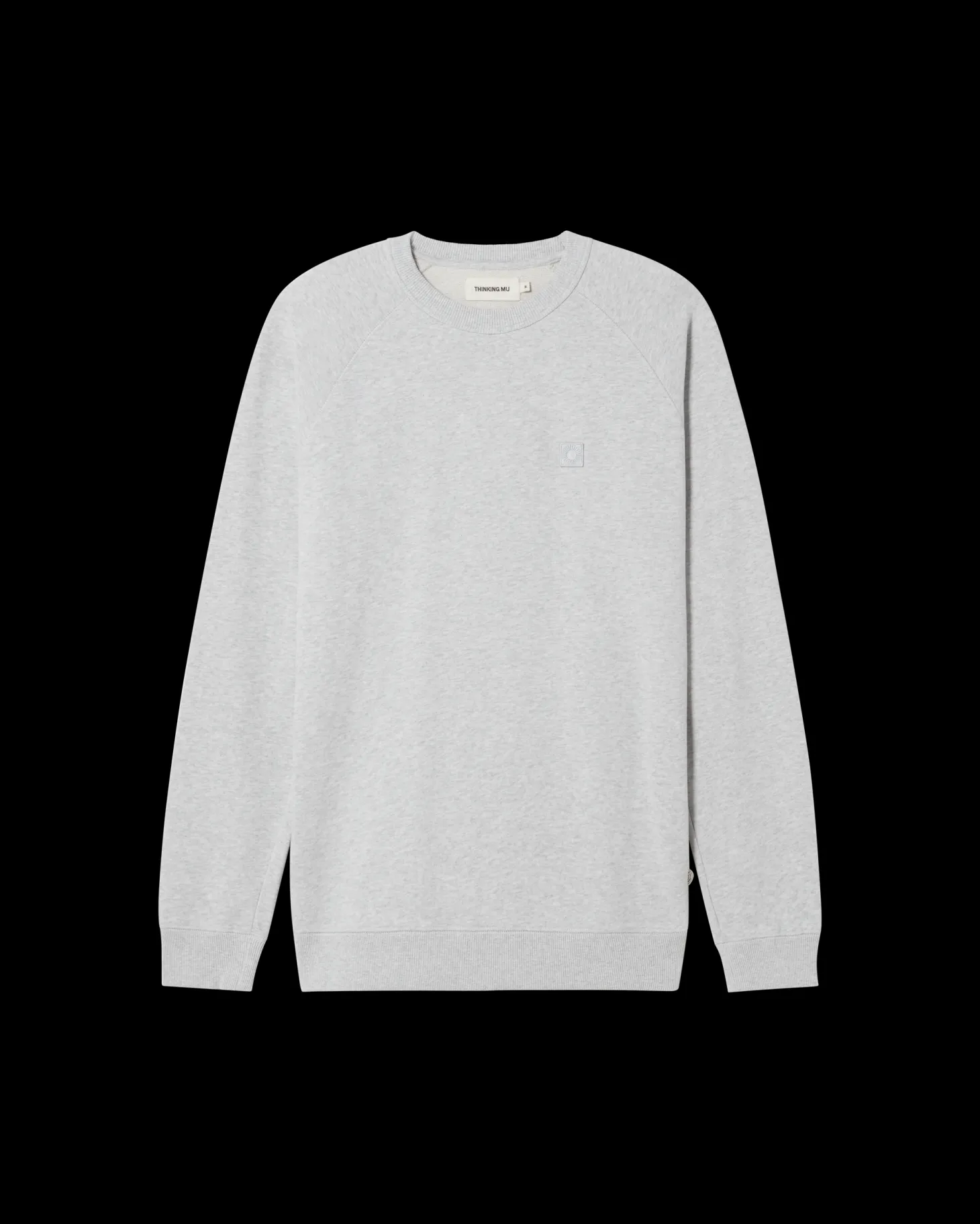 Sweat gris soleil bleu au dos