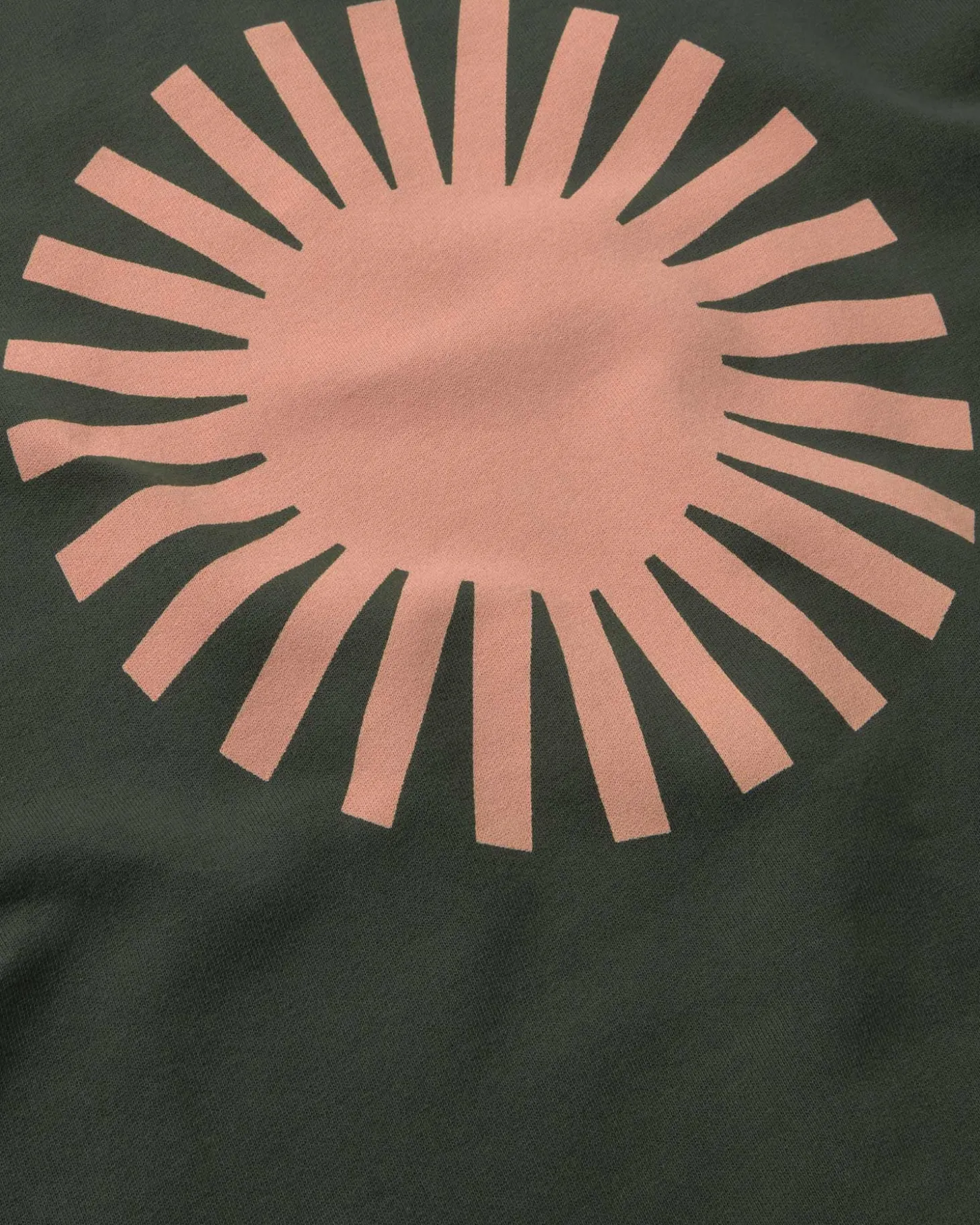 Sweat vert Leon soleil coral au dos