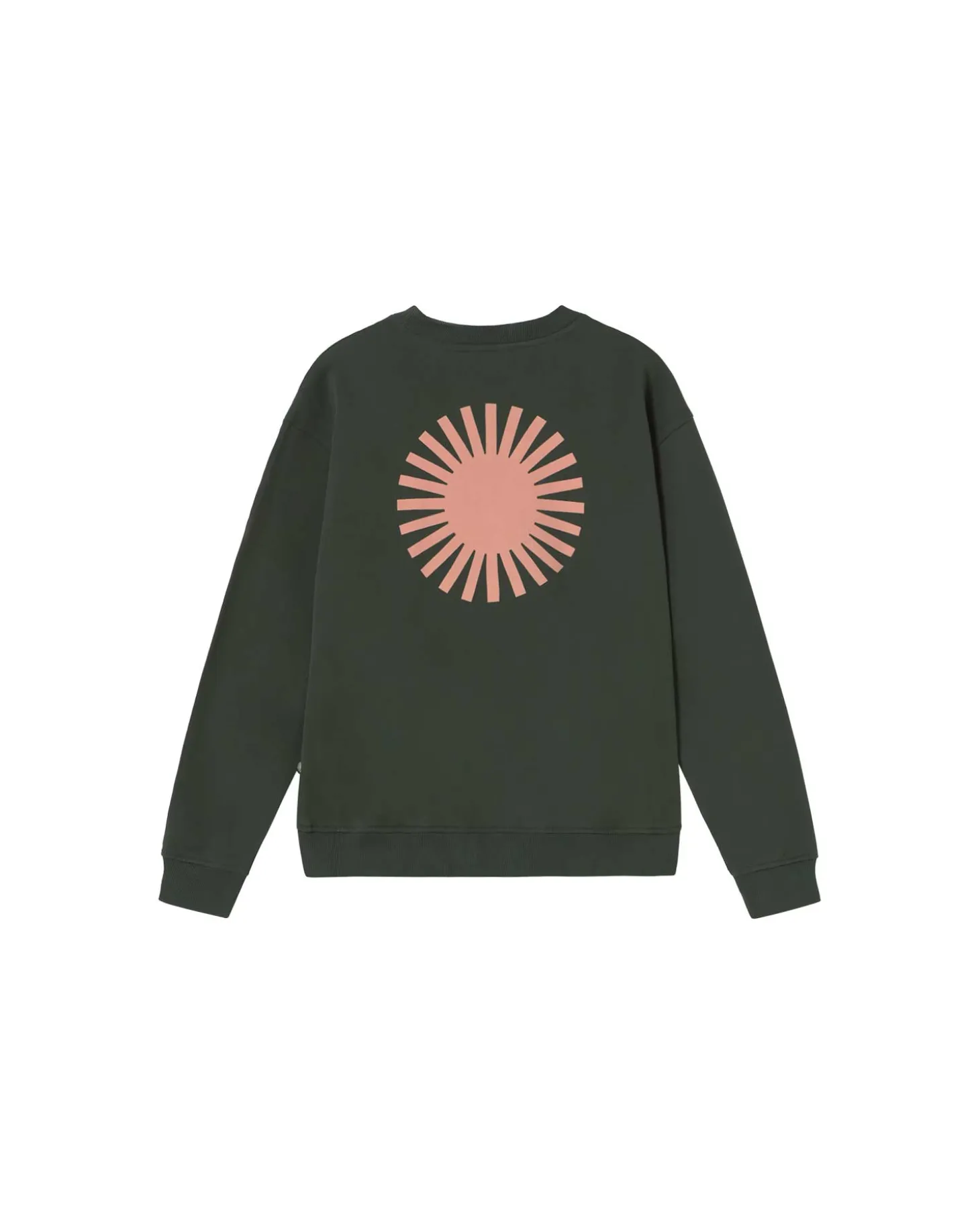 Sweat vert Leon soleil coral au dos