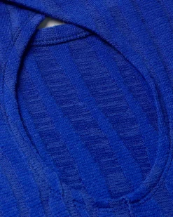 Top bleu en maille Ecovero Rue