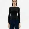 Top noir coton modal Susan