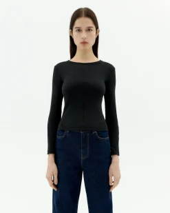 Top noir coton modal Susan