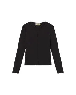 Top noir coton modal Susan