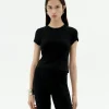 Top noir en maille Ecovero Rue
