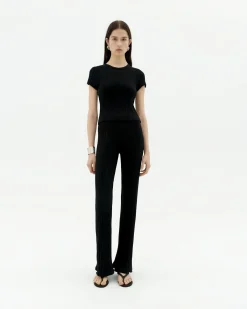 Top noir en maille Ecovero Rue