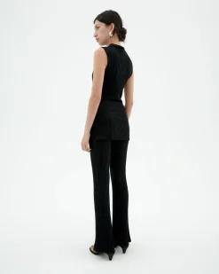 Top noir en maille Ecovero Velita