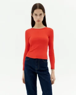 Top rouge coton modal Susan