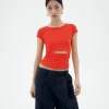 Top rouge ouverture Faye