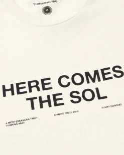 T-shirt blanc here comes the sol