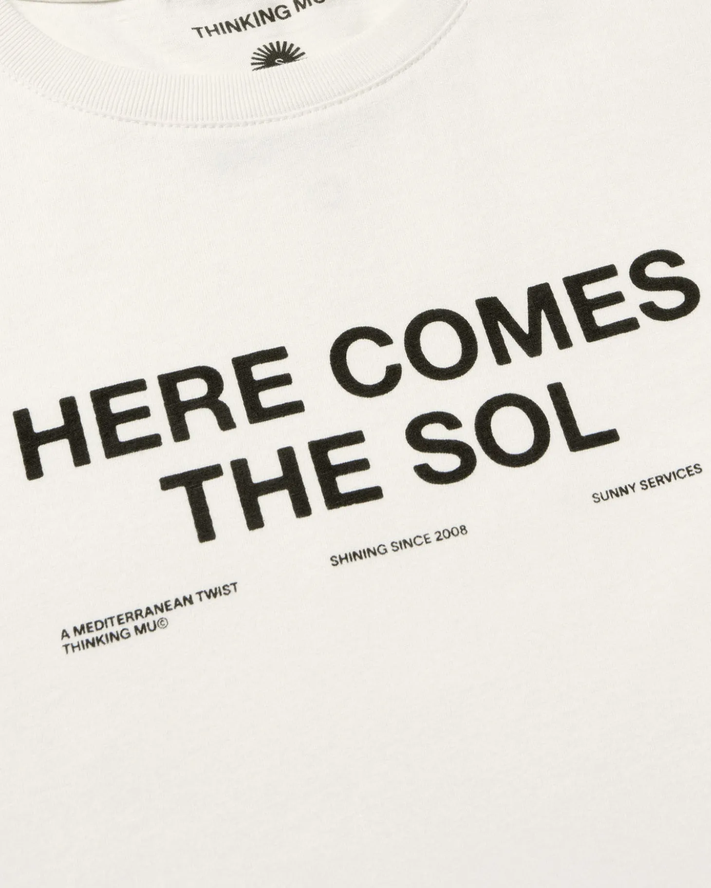T-shirt blanc here comes the sol Ida