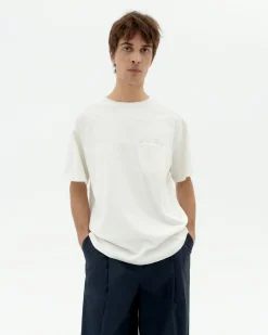 T-shirt blanc poche Hank