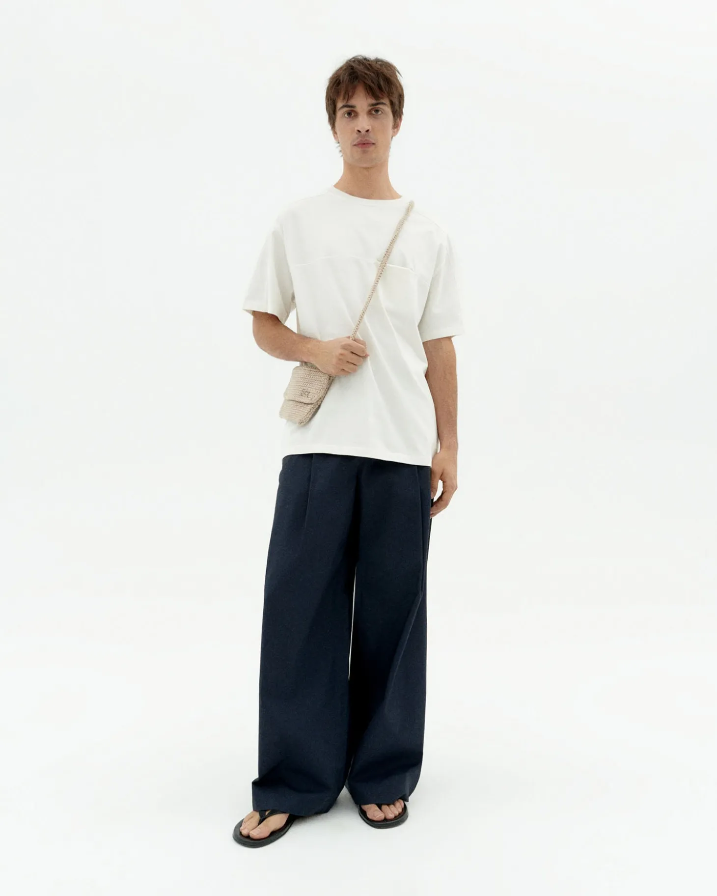 T-shirt blanc poche Hank