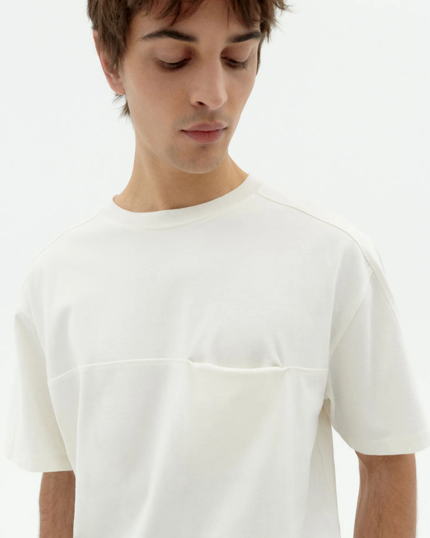 T-shirt blanc poche Hank