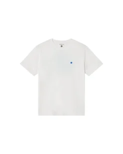 T-shirt blanc soleil bleu au dos