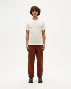 T-shirt blanc soleil indigo au dos