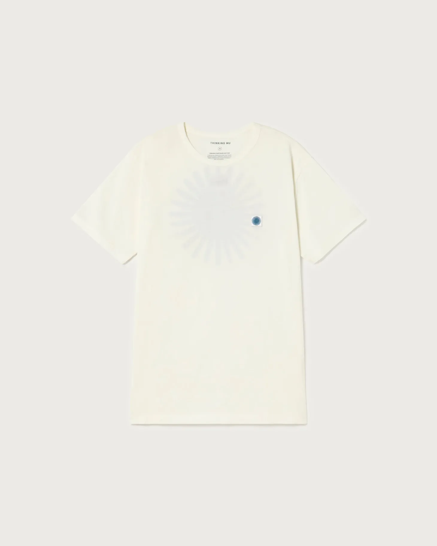 T-shirt blanc soleil indigo au dos