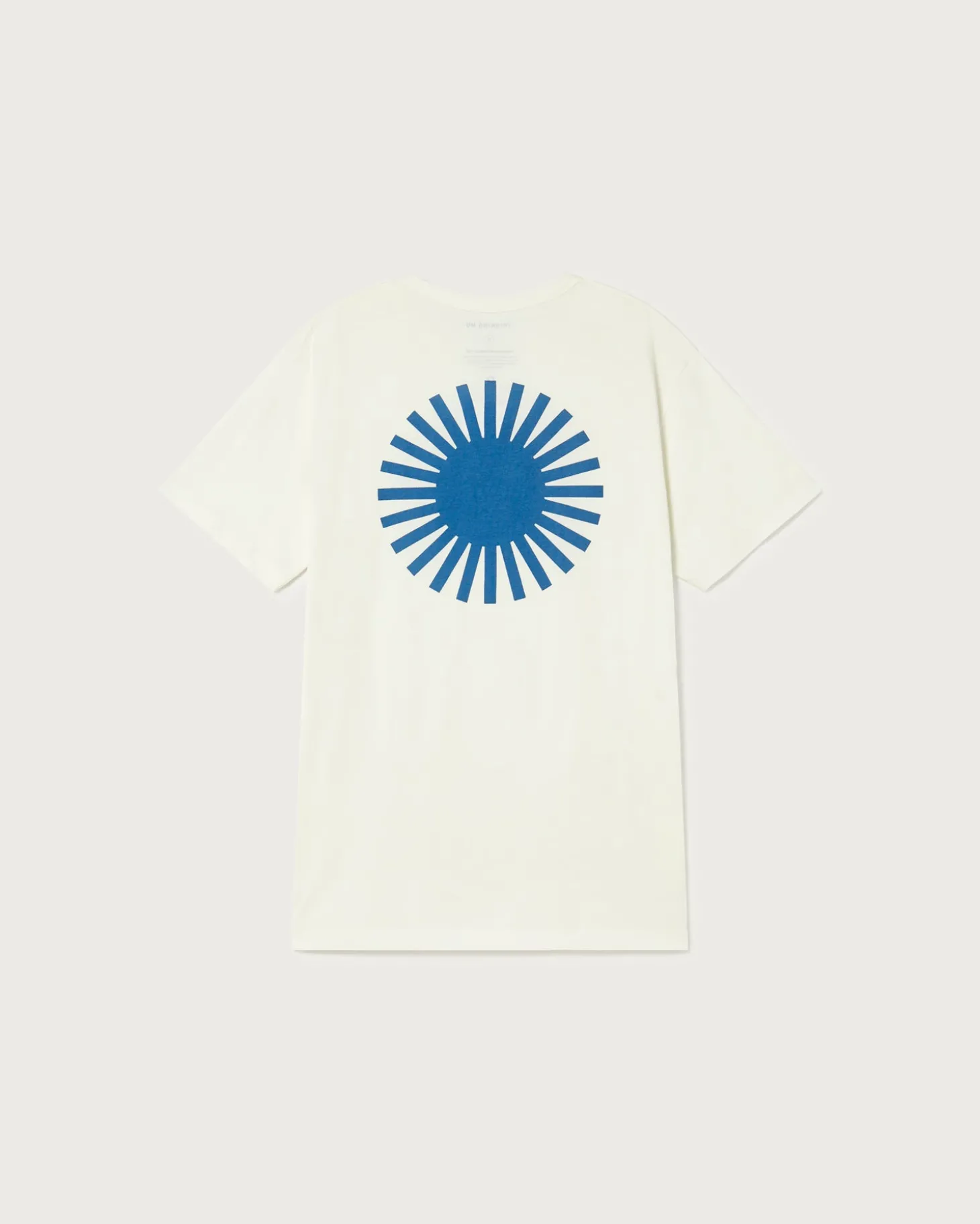 T-shirt blanc soleil indigo au dos