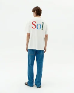 T-shirt blanche Aaron sol type à dos
