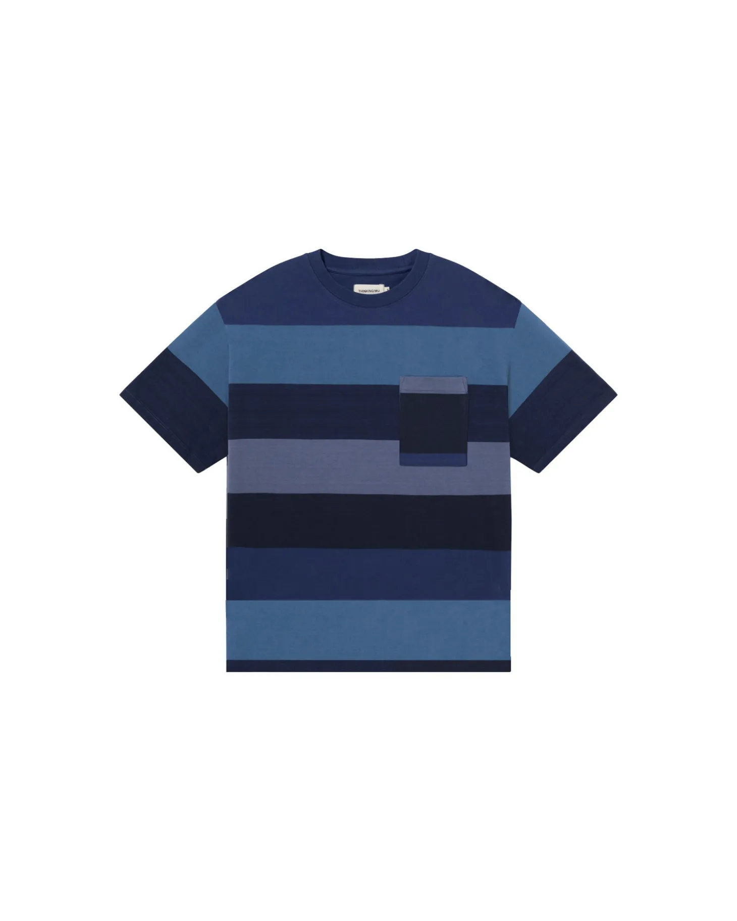 T-shirt bleu à rayures Aaron
