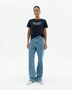 T-shirt bleu here comes the sol Ida