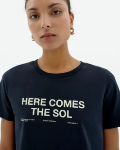 T-shirt bleu here comes the sol Ida