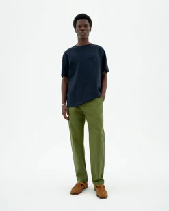 T-shirt bleu poche Hank