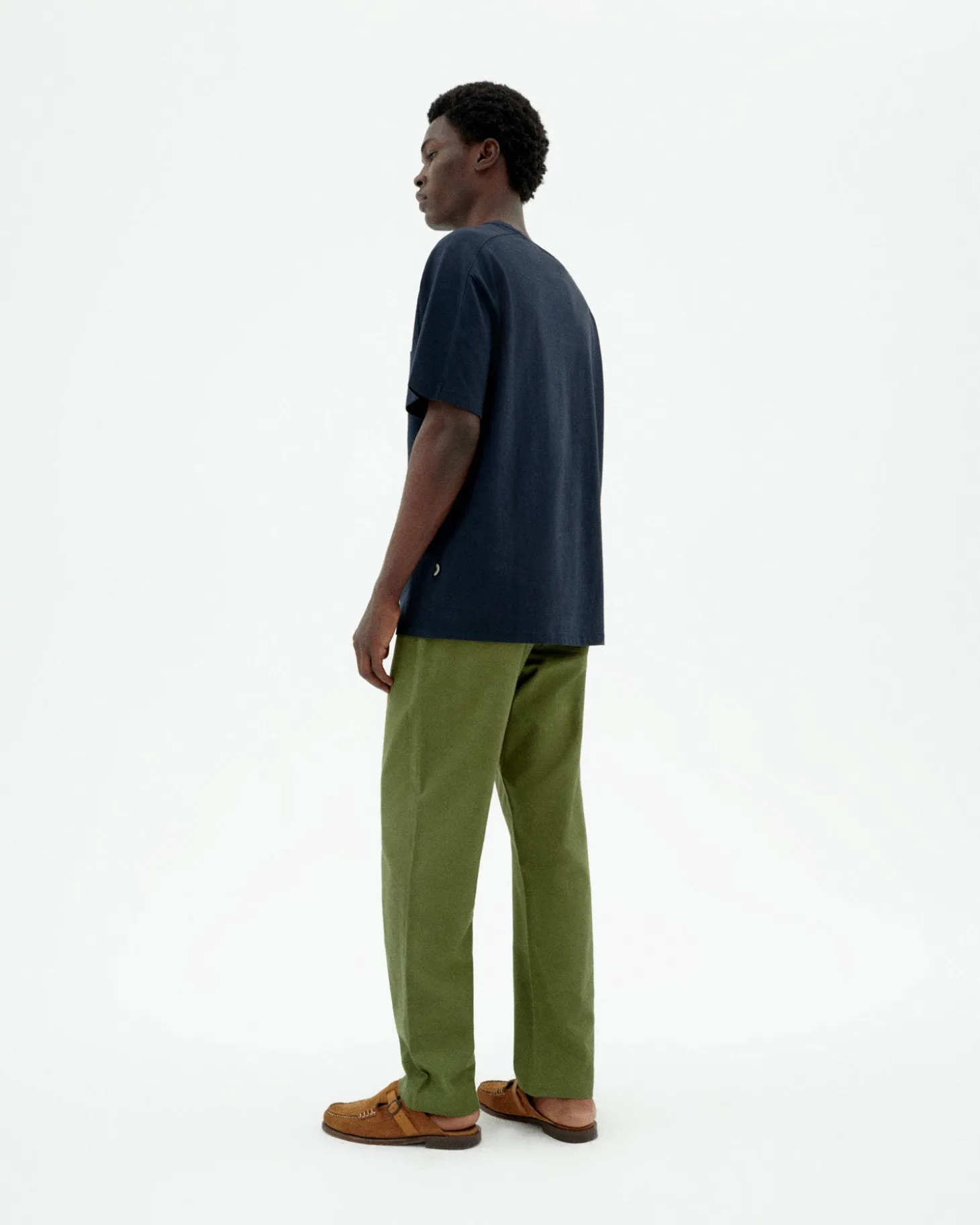 T-shirt bleu poche Hank
