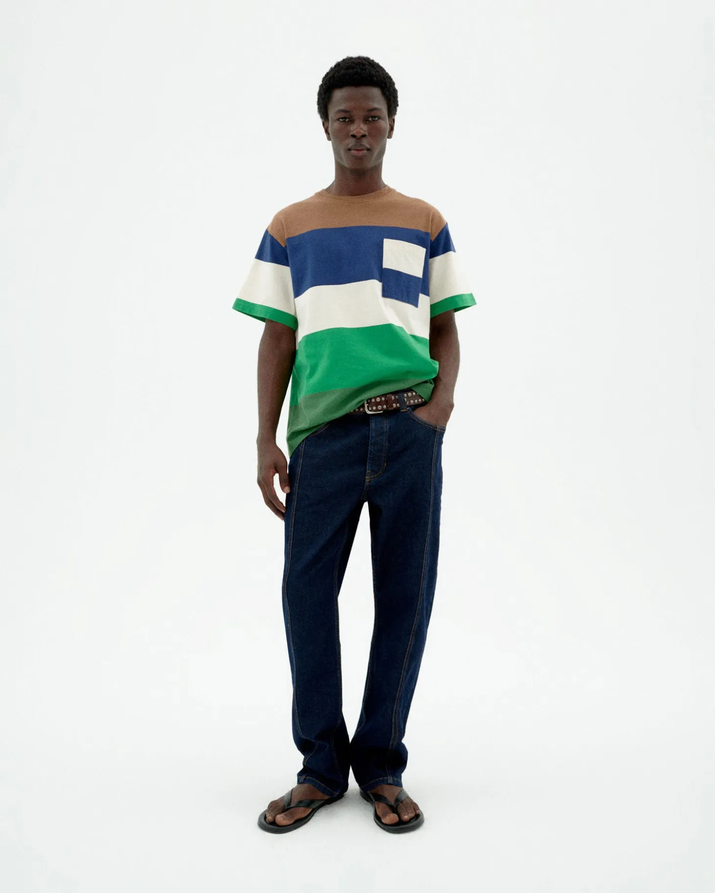 T-shirt multicolore à rayures Aaron