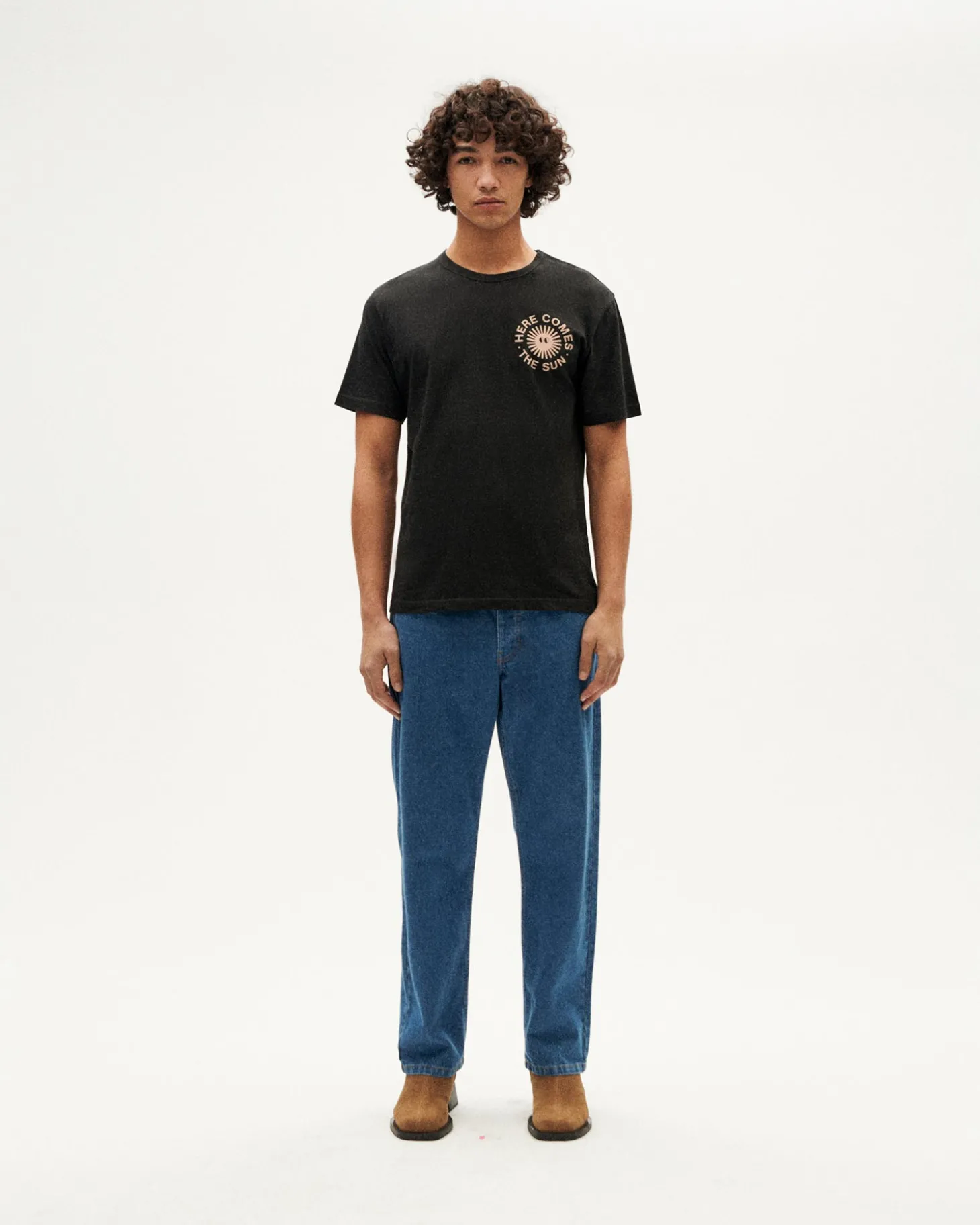 T-shirt noir happy sun