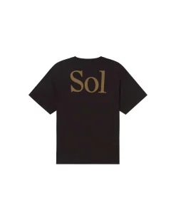 T-shirt noir sol type à dos Aaron