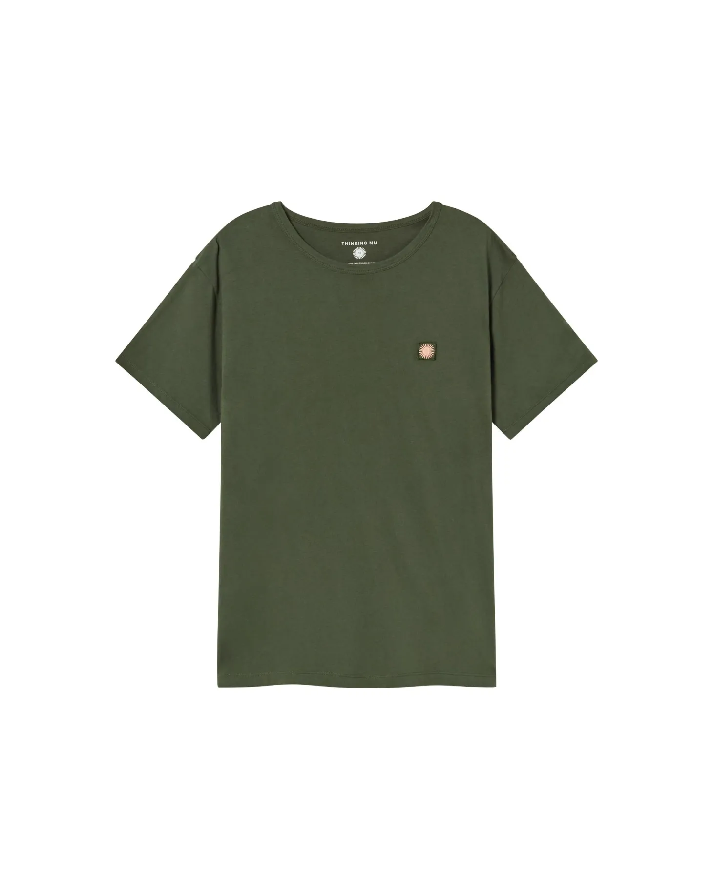 T-shirt vert soleil coral au dos