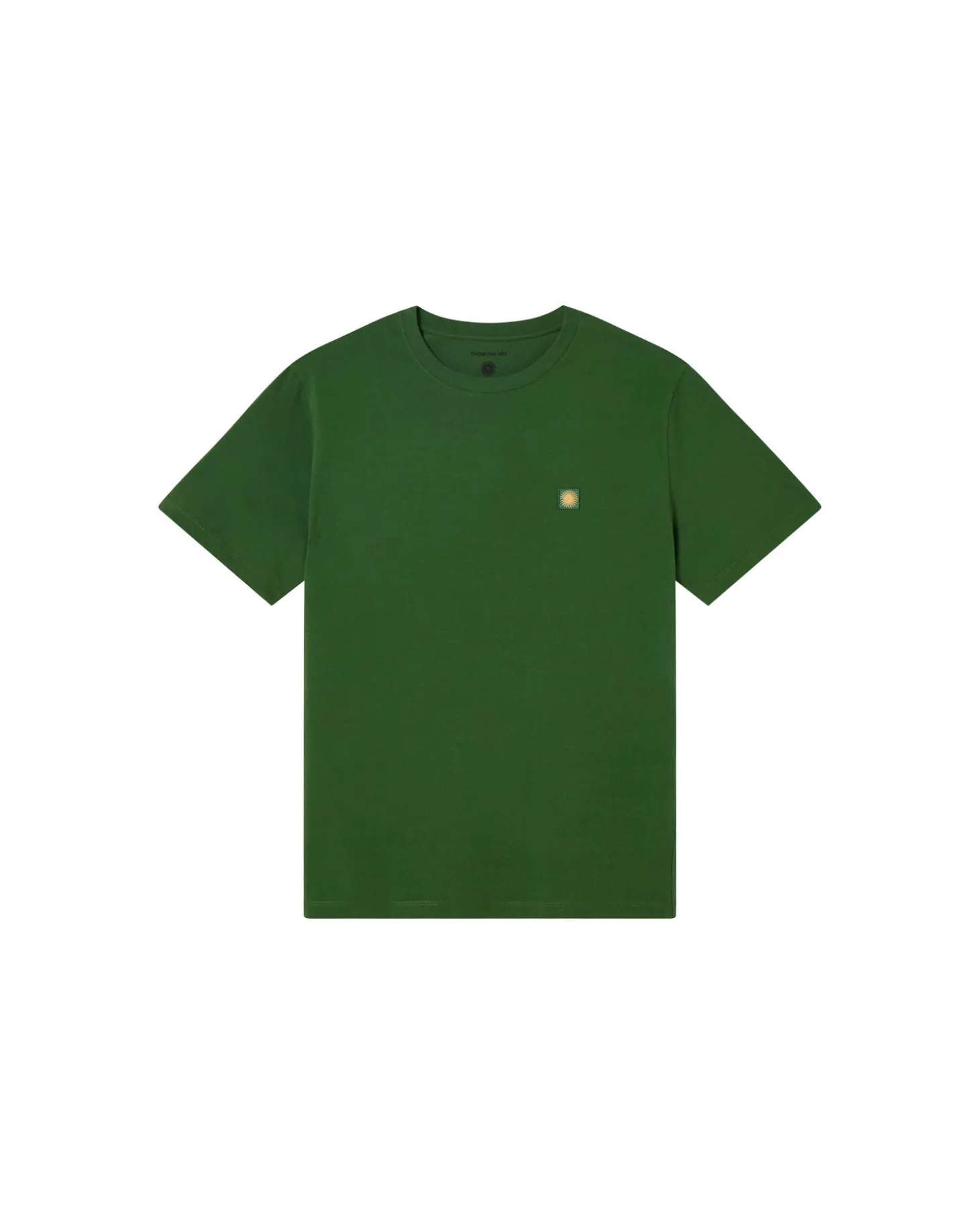 T-shirt vert soleil jaune au dos