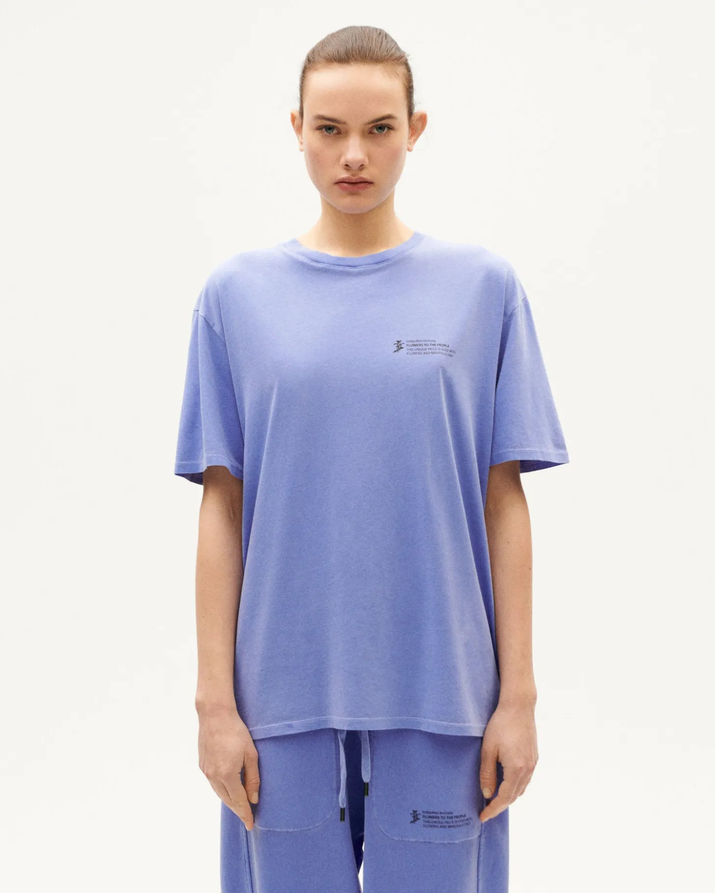 T-shirt violet unisex teinture naturelle