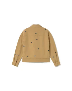 Veste camel brodée à la main Frans