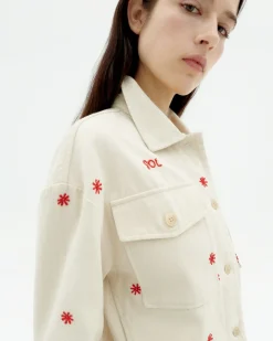 Veste ecru brodée à la main Frans